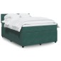 vidaXL Boxspringbett mit Matratze Dunkelgrün 140x190 cm Samt vidaXL Boxspringbett mit Matratze Dunkelgrün 140x190 cm Samt