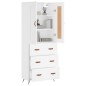Highboard Weiß 69,5x34x180 cm Holzwerkstoff Highboard Weiß 69,5x34x180 cm Holzwerkstoff