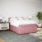 vidaXL Boxspringbett mit Matratze Rosa 140x200 cm Samt vidaXL Boxspringbett mit Matratze Rosa 140x200 cm Samt