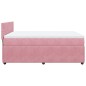 vidaXL Boxspringbett mit Matratze Rosa 140x200 cm Samt vidaXL Boxspringbett mit Matratze Rosa 140x200 cm Samt