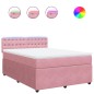 vidaXL Boxspringbett mit Matratze Rosa 140x200 cm Samt vidaXL Boxspringbett mit Matratze Rosa 140x200 cm Samt
