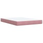 vidaXL Boxspringbett mit Matratze Rosa 140x200 cm Samt vidaXL Boxspringbett mit Matratze Rosa 140x200 cm Samt