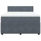 vidaXL Boxspringbett mit Matratze Dunkelgrau 160x200 cm Samt vidaXL Boxspringbett mit Matratze Dunkelgrau 160x200 cm Samt