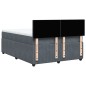 vidaXL Boxspringbett mit Matratze Dunkelgrau 160x200 cm Samt vidaXL Boxspringbett mit Matratze Dunkelgrau 160x200 cm Samt