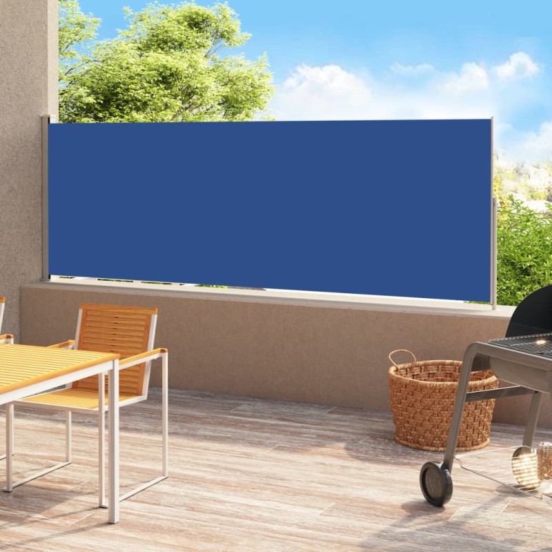 vidaXL Seitenmarkise Ausziehbar 200x500 cm Blau vidaXL Seitenmarkise Ausziehbar 200x500 cm Blau