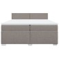 vidaXL Boxspringbett mit Matratze Taupe 200x200 cm Stoff vidaXL Boxspringbett mit Matratze Taupe 200x200 cm Stoff