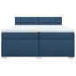 vidaXL Boxspringbett mit Matratze Blau 200x200 cm Stoff vidaXL Boxspringbett mit Matratze Blau 200x200 cm Stoff