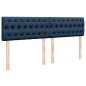 vidaXL Boxspringbett mit Matratze Blau 200x200 cm Stoff vidaXL Boxspringbett mit Matratze Blau 200x200 cm Stoff