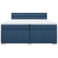 vidaXL Boxspringbett mit Matratze Blau 200x200 cm Stoff