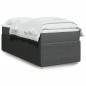 vidaXL Boxspringbett mit Matratze Dunkelgrau 90x190 cm Stoff vidaXL Boxspringbett mit Matratze Dunkelgrau 90x190 cm Stoff