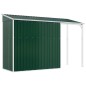 vidaXL Gartenhaus mit Schleppdach Grün 277x110,5x181 cm Stahl vidaXL Gartenhaus mit Schleppdach Grün 277x110,5x181 cm Stahl