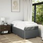 vidaXL Boxspringbett mit Matratze Dunkelgrau 90x190 cm Stoff vidaXL Boxspringbett mit Matratze Dunkelgrau 90x190 cm Stoff