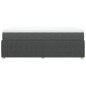 vidaXL Boxspringbett mit Matratze Dunkelgrau 90x190 cm Stoff vidaXL Boxspringbett mit Matratze Dunkelgrau 90x190 cm Stoff