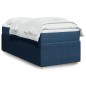 vidaXL Boxspringbett mit Matratze Blau 90x190 cm Stoff vidaXL Boxspringbett mit Matratze Blau 90x190 cm Stoff