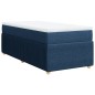 vidaXL Boxspringbett mit Matratze Blau 90x190 cm Stoff vidaXL Boxspringbett mit Matratze Blau 90x190 cm Stoff