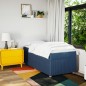 vidaXL Boxspringbett mit Matratze Blau 90x190 cm Stoff vidaXL Boxspringbett mit Matratze Blau 90x190 cm Stoff