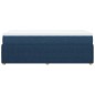 vidaXL Boxspringbett mit Matratze Blau 90x190 cm Stoff vidaXL Boxspringbett mit Matratze Blau 90x190 cm Stoff