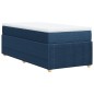 vidaXL Boxspringbett mit Matratze Blau 90x190 cm Stoff vidaXL Boxspringbett mit Matratze Blau 90x190 cm Stoff