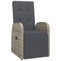 vidaXL 9-tlg. Garten-Essgruppe mit Kissen Grau Poly Rattan vidaXL 9-tlg. Garten-Essgruppe mit Kissen Grau Poly Rattan
