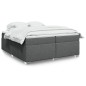 vidaXL Boxspringbett mit Matratze Dunkelgrau 200x200 cm Stoff vidaXL Boxspringbett mit Matratze Dunkelgrau 200x200 cm Stoff