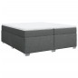 vidaXL Boxspringbett mit Matratze Dunkelgrau 200x200 cm Stoff vidaXL Boxspringbett mit Matratze Dunkelgrau 200x200 cm Stoff