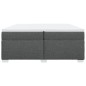 vidaXL Boxspringbett mit Matratze Dunkelgrau 200x200 cm Stoff vidaXL Boxspringbett mit Matratze Dunkelgrau 200x200 cm Stoff