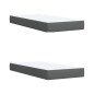 vidaXL Boxspringbett mit Matratze Dunkelgrau 200x200 cm Stoff vidaXL Boxspringbett mit Matratze Dunkelgrau 200x200 cm Stoff