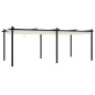vidaXL Gartenpavillon mit Ausziehbarem Dach Creme 3x6 m Aluminium vidaXL Gartenpavillon mit Ausziehbarem Dach Creme 3x6 m Aluminium