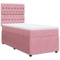 vidaXL Boxspringbett mit Matratze Rosa 100x200 cm Samt vidaXL Boxspringbett mit Matratze Rosa 100x200 cm Samt