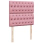 vidaXL Boxspringbett mit Matratze Rosa 100x200 cm Samt vidaXL Boxspringbett mit Matratze Rosa 100x200 cm Samt