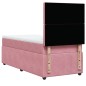 vidaXL Boxspringbett mit Matratze Rosa 90x190 cm Samt vidaXL Boxspringbett mit Matratze Rosa 90x190 cm Samt