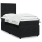 vidaXL Boxspringbett mit Matratze Schwarz 90x190 cm Samt vidaXL Boxspringbett mit Matratze Schwarz 90x190 cm Samt