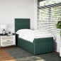 vidaXL Boxspringbett mit Matratze Dunkelgrün 100x200 cm Samt vidaXL Boxspringbett mit Matratze Dunkelgrün 100x200 cm Samt