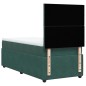 vidaXL Boxspringbett mit Matratze Dunkelgrün 100x200 cm Samt vidaXL Boxspringbett mit Matratze Dunkelgrün 100x200 cm Samt