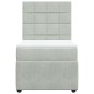 vidaXL Boxspringbett mit Matratze Hellgrau 90x200 cm Samt vidaXL Boxspringbett mit Matratze Hellgrau 90x200 cm Samt