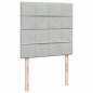 vidaXL Boxspringbett mit Matratze Hellgrau 90x200 cm Samt vidaXL Boxspringbett mit Matratze Hellgrau 90x200 cm Samt