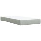 vidaXL Boxspringbett mit Matratze Hellgrau 90x200 cm Samt vidaXL Boxspringbett mit Matratze Hellgrau 90x200 cm Samt