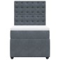 vidaXL Boxspringbett mit Matratze Dunkelgrau 90x190 cm Samt vidaXL Boxspringbett mit Matratze Dunkelgrau 90x190 cm Samt