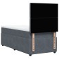 vidaXL Boxspringbett mit Matratze Dunkelgrau 90x190 cm Samt vidaXL Boxspringbett mit Matratze Dunkelgrau 90x190 cm Samt