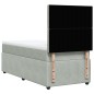 vidaXL Boxspringbett mit Matratze Hellgrau 90x200 cm Samt vidaXL Boxspringbett mit Matratze Hellgrau 90x200 cm Samt