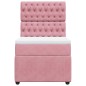 vidaXL Boxspringbett mit Matratze Rosa 90x190 cm Samt vidaXL Boxspringbett mit Matratze Rosa 90x190 cm Samt