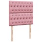 vidaXL Boxspringbett mit Matratze Rosa 90x190 cm Samt vidaXL Boxspringbett mit Matratze Rosa 90x190 cm Samt