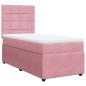 vidaXL Boxspringbett mit Matratze Rosa 100x200 cm Samt vidaXL Boxspringbett mit Matratze Rosa 100x200 cm Samt