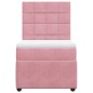 vidaXL Boxspringbett mit Matratze Rosa 100x200 cm Samt vidaXL Boxspringbett mit Matratze Rosa 100x200 cm Samt