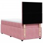 vidaXL Boxspringbett mit Matratze Rosa 100x200 cm Samt vidaXL Boxspringbett mit Matratze Rosa 100x200 cm Samt