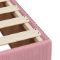 vidaXL Boxspringbett mit Matratze Rosa 100x200 cm Samt vidaXL Boxspringbett mit Matratze Rosa 100x200 cm Samt