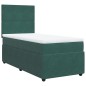 vidaXL Boxspringbett mit Matratze Dunkelgrün 100x200 cm Samt vidaXL Boxspringbett mit Matratze Dunkelgrün 100x200 cm Samt