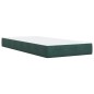 vidaXL Boxspringbett mit Matratze Dunkelgrün 100x200 cm Samt vidaXL Boxspringbett mit Matratze Dunkelgrün 100x200 cm Samt