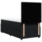 vidaXL Boxspringbett mit Matratze Schwarz 90x200 cm Samt