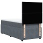 vidaXL Boxspringbett mit Matratze Dunkelgrau 90x200 cm Samt vidaXL Boxspringbett mit Matratze Dunkelgrau 90x200 cm Samt